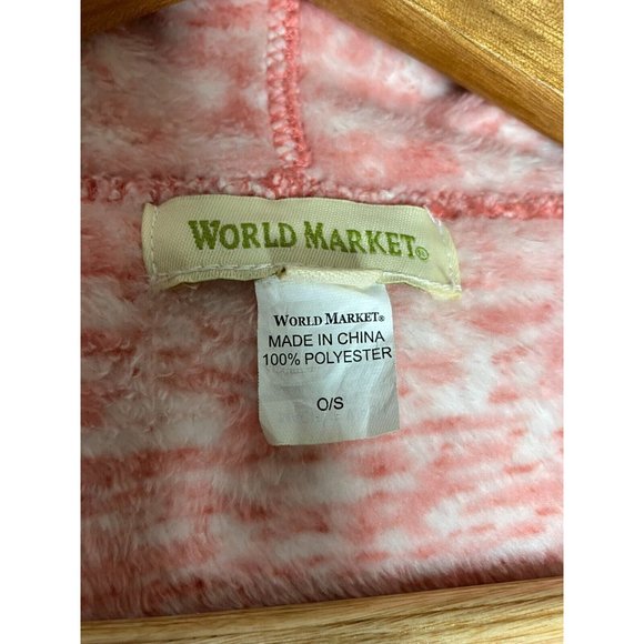 World Market Plush Bathrobe Women's O/S One Size Paisley - Picture 6 of 7